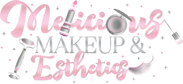 Logo for Melicious Makeup & Esthetics, representing professional makeup and skincare services in Brighton, Michigan